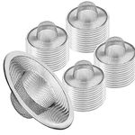 50pcs Heavy Duty Stainless Steel Slop Basket Filter Trap, 2.75" Top / 1" Mesh Metal Sink Strainer,Perfect for Kitchen Sink/Bathroom Bathtub Wash Basin Floor Drain Balcony Drain Hole,Utility