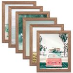 ADDMES 6 Pack 8X10INCH Picture Frames Set, Gallery Picture Frames Colleage for Wall, Multi-sized Photo Frames for Family, Home Wall Decor (6 BROWN)