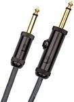 D’Addario Accessories Custom Series Circuit Breaker Guitar Cable - Momentary Kill Switch Instrument Cable with �¼ Inch Ends - On/Off Switch for Silent Instrument Changes - Straight, 20 feet
