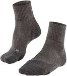 FALKE Men's TK2 Explore Wool Short Hiking Socks, Ankle Length, Medium Padding, Breathable Quick Dry, Merino Wool, Grey (Smog 3150), 10.5-11.5, 1 Pair