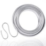 Aluminum Wire, Anezus 3mm 50FT Bendable Metal Wire Sculpting Aluminum Wire for Jewelry Making Crafts Beading Floral (Silver, 3 mm Thickness)