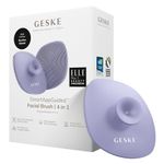 GESKE SmartAppGuided™ Facial Brush | 4 in 1 | Professional Facial Cleansing Brush with Handle | Skin Cleansing Soft Silicone Facial Brush | Routine Skincare | Gentle Cleansing | Facial Cleanser