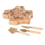 PICNIC TIME Cheese Set with Tools, charcuterie, Serving Board, 11.75 x 11.6 x 1.65, Harry Potter Hogwart - Parawood