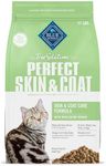 Blue Buffalo True Solutions Perfect Skin & Coat Natural Dry Food for Adult Cats, Salmon, 11-lb. Bag