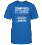 Christmas Funny for Brother from Sister I Am A Lucky Brother Son Daughter Tee Shirt Gift Women Men T-Shirt (Royal;S)