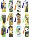 Bright Creations 72 Pack Wildlife Animal Bookmarks with Tassels for Kids School Supplies, Book Fairs (6 x 2 in)