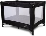 REQUISITE NEEDS Sleeptight Travel Cot - Black, Lightweight Padded Travel Cot Suitable for Birth, Baby