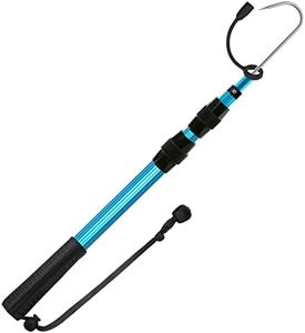 SANLIKE Telescopic Fishing Hand Gaff 29 to 79 inches Stainless Steel Hook Spear Aluminium Alloy Pole with EVA Handle for Saltwater Fishing