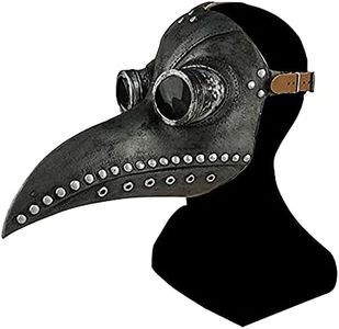 ALINILA MáScara de Pico Halloween,Falsa Piel Plaga Doctor MáScara,MéDico de Peste Pico de PáJaro de Nariz Larga,Accesorios de Disfraces Steampunk para Carnaval de Fiesta para Adultos