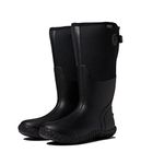 BOGS Women's Mesa Waterproof Boot Rain, Adjustable Calf - Black, 12