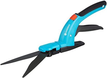 Gardena Comfort Grasschere: Hochwertige Schere mit Wellenschliff-Schneidmesser, antihaftbeschichtet, Gleitkufe für eine konstante Schnitthöhe, ergonomische Griffform, für Rechtshänder (8733-20)