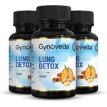 Gynoveda Lung Detox Ayurvedic Tablets. Reduces Damage From Smoking, Pollution. Removes Tar, Toxins, Mucus. Improves Lung Health and Immunity. 3 bottle, 360 tablets