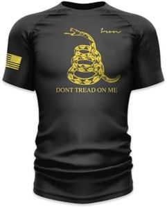 Iron Jiu Jitsu Don't Tread on Me Rash Guard for Men - BJJ No Gi Rash Guard (US, Alpha, X-Large, Regular, Regular, Black)