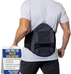 Brace Align Core Pro LSO Back Brace - Medical Grade Lumbar Support for Spinal Stenosis, Bulging & Herniated Discs, DDD, Post Op Recovery, and Low Back Pain - L0650 L0637 (OSFM - Up to 55 in. Waist)