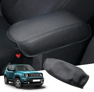 GAFAT J-eep Renegade 2015-2024 2025 Cubierta del Reposabrazos Central, Renegade 2023 Consola Central, Reposabrazos de Protección, Tapicería de Cuero, Compatible con Jeep Renegade Accesorios (Negro)