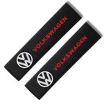 Seat Belt Cover Pad Seatbelt Car Strap Covers Seat Cover Soft Shoulder pad Compatible with Volkswagen for Helping Protect Your Shoulder from The Rubbing Kids for Kids & Adults- 2 Pcs (V- Red)