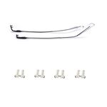 QYAJS 1 Pair Metal Frame Arms Rimless Glasses Legs Glasses Replacement Temple Eyewear Frame Temple (Black), Black, 148mm