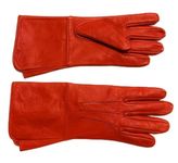 Men's Leather Long Cuff Winter Warm gloves winter, thermal insulation,womens comfy winter new black red medieval renaissance outdoor, different sizes,windproof (red, large)