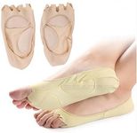 SeaNpem Breathable Five Finger Insoles,Silicon Toe Socks, Anti-slip Toeless Sock, Invisible Cotton Liner Cushions, Gel Ultra Low Cut Thin Stockings, Peep Toe Hidden Pads, for Yoga Pilate Ballet,