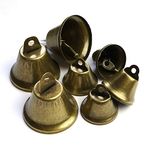 Vintage Bronze Jingle Bells Craft Bells 1.5 Inch and 1 Inch for Dog Potty Training, Housebreaking, Wind Chimes, Christmas Bell (25 Pieces)