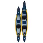 Aqua Marina Tomahawk, AIR-K High Pressure Drop-Stitch Premium Inflatable Kayak, for 2 Person, 440 cm Length, Marine/Yellow