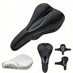 auvstar Upgrade New Gel Bike Seat Cover,Hollow and Breathable,Premium Bicycle Saddle Cushion,Suitable for Mountain Bike Seat,Thicken Bike Saddle,Padded Bike Cushion Saddle Cover for Men Women (Large)