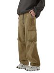 Lymio Men Cargo || Men Cargo Pants || Men Cargo Pants Cotton || Cargos for Men (Cargo-42-45) (in, Alpha, L, Khakhi)