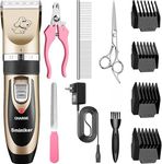 Sminiker Dog Clippers Grooming Kit Rechargeable Cordless Dogs Cats Horses Trimmer Grooming clippers Quiet Pet Grooming Kit