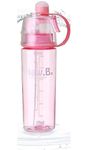 Giffy® New.B Mist Spray Water Bottle for Sports Outdoor Cycling Sports Gym Drinking 600 ML, (Pack of 1, Multicolor)