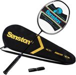 Senston N90 Badminton Racket, Badminton Racket Carbon-Fiber Badminton Racquet, Single Professional Badminton Racket with Grip