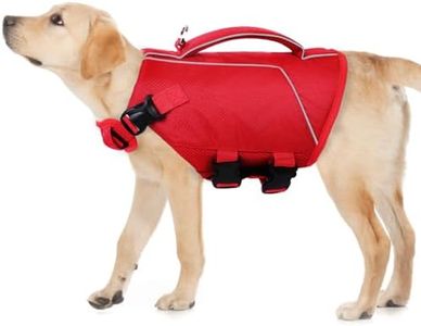 ASENKU Schwimmweste Hund, Hundeschwimmweste Große Hund XXL, Rettungswesten für Hunde mit Griff und Reflektierend,Leicht und Sicher,für Wassersport, Schwimmen, Bootfahren und Kanufahren