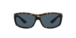 Costa Del Mar Men's Saltbreak Rectangular Sunglasses, Wetlands/Grey Polarized-580p, 65 mm