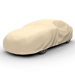 Budge A-5 Protector IV Car Cover, 4 Layer Reliable Weather Protection, Waterproof, Dustproof, UV Treated Car Cover Fits Cars up to 264", Tan, Size 5: fits sedans up to 22'