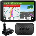 Garmin 010-02728-00 RVcam 795 7" RV GPS Navigator with Dash Cam Bundle with Deco Gear Dual DC12V/24V Electronic Multifunction Car Socket and 7 Inch Hard EVA Case with Zipper