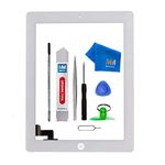 MMOBIEL Digitizer Front Glass Replacement Compatible with iPad 2 2011 - A1395 A1397 A1396-9.7 Inch - Touch Screen Digitizer - Incl. Toolkit - White