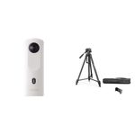 Ricoh Theta SC2 White 360°Camera 4K Optical Zoom Video with Image Stabilization, White