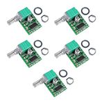 JZK 5pcs PAM8403 5V Amplifier Module, 2 * 3W Audio Amplifier Module, 3W + 3W Dual-channel mini Digital amplifier Hi-Fi board module, DIY mini speakers