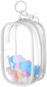 Mity rain Clear Figure Display Bag with Keychain for Sonny , Blind Box Display Case, Great Carrying Case Gift for Mini Figure/Character Collectors (1, Rectangular)