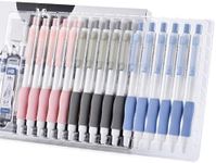 MozArt Cute Mechanical Pencil Set 0.7mm, 16PCS with 30 HB Lead Refills Drafting, Art, Drawing Supplies, Aesthetic Pastel Mechanical Pencils for Girls Writing