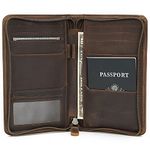 Polare Full Grain Leather Passport Holder Cover Case for Men RFID Blocking Travel Wallet Holds 4 Passports