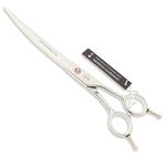 HASHIMOTO Pet Grooming Shears for Students or Beginners, Curved Blade, Symmetrical Handle Design, Made from Japan Stainless Steel, 7.0",7.5",8.0" Available (8.0 inches)