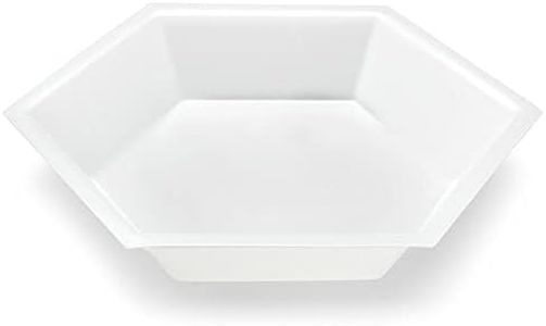 Weighing Boats by Globe Scientific, Hexagonal Shaped, 3617, Bendable Polystyrene, Easy Pour Design, Disposable Scale Trays to Weigh & Mix Liquid & Powder, Antistatic, 200mL Capacity, White, Case/500