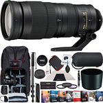 Nikon AF-S FX Full Frame NIKKOR 200-500mm f/5.6E ED Zoom Lens Bundle with Photo and Video Professional Editing Suite, Camera Sling Backpack, 95mm Filter Kit, 72-Inch Monopod and Cleaning Kit