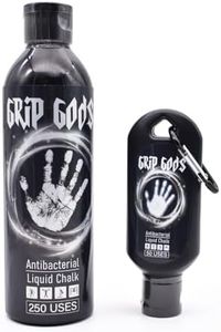 Generic Grip Gods Liquid Chalk Combo Travel Bottle (50ML) & Refill Bottle (250ML) for Weight Lifting, Gym, Rock Climbing, Pole Grip, Gymnastics, Sports, and Workout Chalk., White