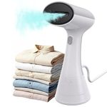 OLAYMEY Clothes Steamer, 20S Fast Heat-up Handheld Garment Steamer Clothing with Upgraded 220ML Large Capacity Water Tank for Home, Office and Travel Use, Compact and Lightweight, 1000W Travel Steamer