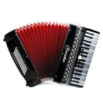 Accordion, 34-keys 60-bass piano accordion, suitable for adult beginners, music teachers, and student musicians | Set includes a carrying case and adjustable shoulder strap(black)