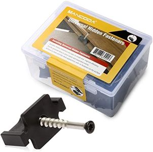 Hidden Fasteners for Composite Decking Board, Composite Decking Clips & Plastic Hidden Fasteners with Screws, Universal Composite Deck Fasteners, 90 Per Box for 50 SQ.FT.