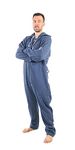 Forever Lazy Heavyweight Adult Onesie - Down with The Flu Blue - XL