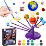 AluAbi Solar System Model Kit, Glow in Dark Planet Model, Stem Toys Gift for Kids & Teens, Science Activities for Ages 5-8+, Kids Crafts Ages 4-8, Birthday Gift for Boys Ages 4 5 6 7 8-12 Year Old