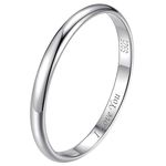 FindChic Personalized Wedding Ring Sets for Her Thin Band Rings for Women 925 Sterling Silver Promise Ring Size 8